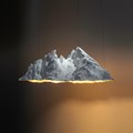 Skulptur aus Gips als Lampenschirm