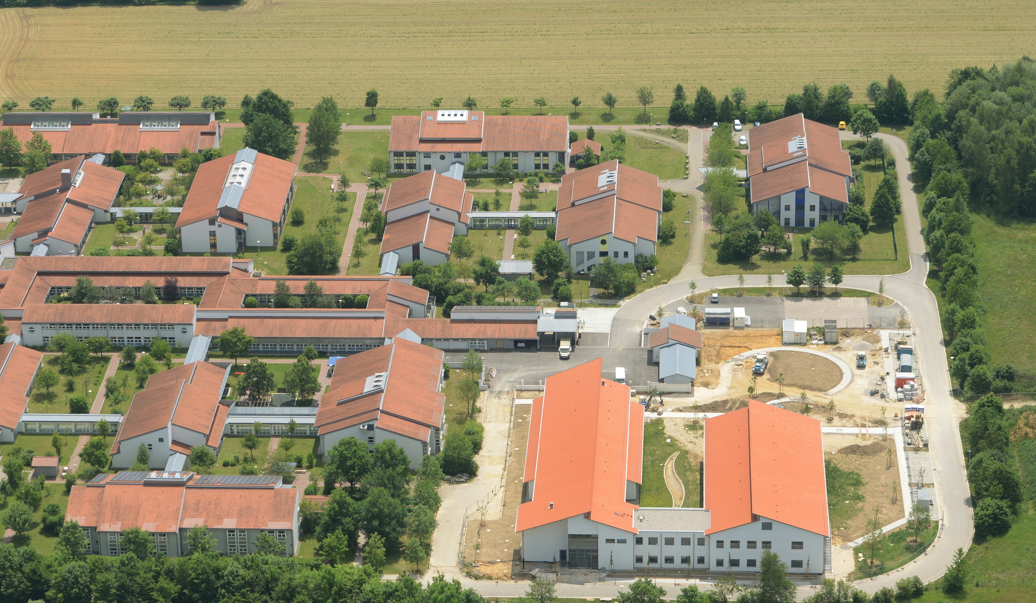 Luftaufnahme des Bezirkskrankenhauses Augsburg