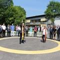 Gruppenbild der Erröffnung und Segnung des neuen Hubschrauber-Landeplatzes im BKH Günzburg