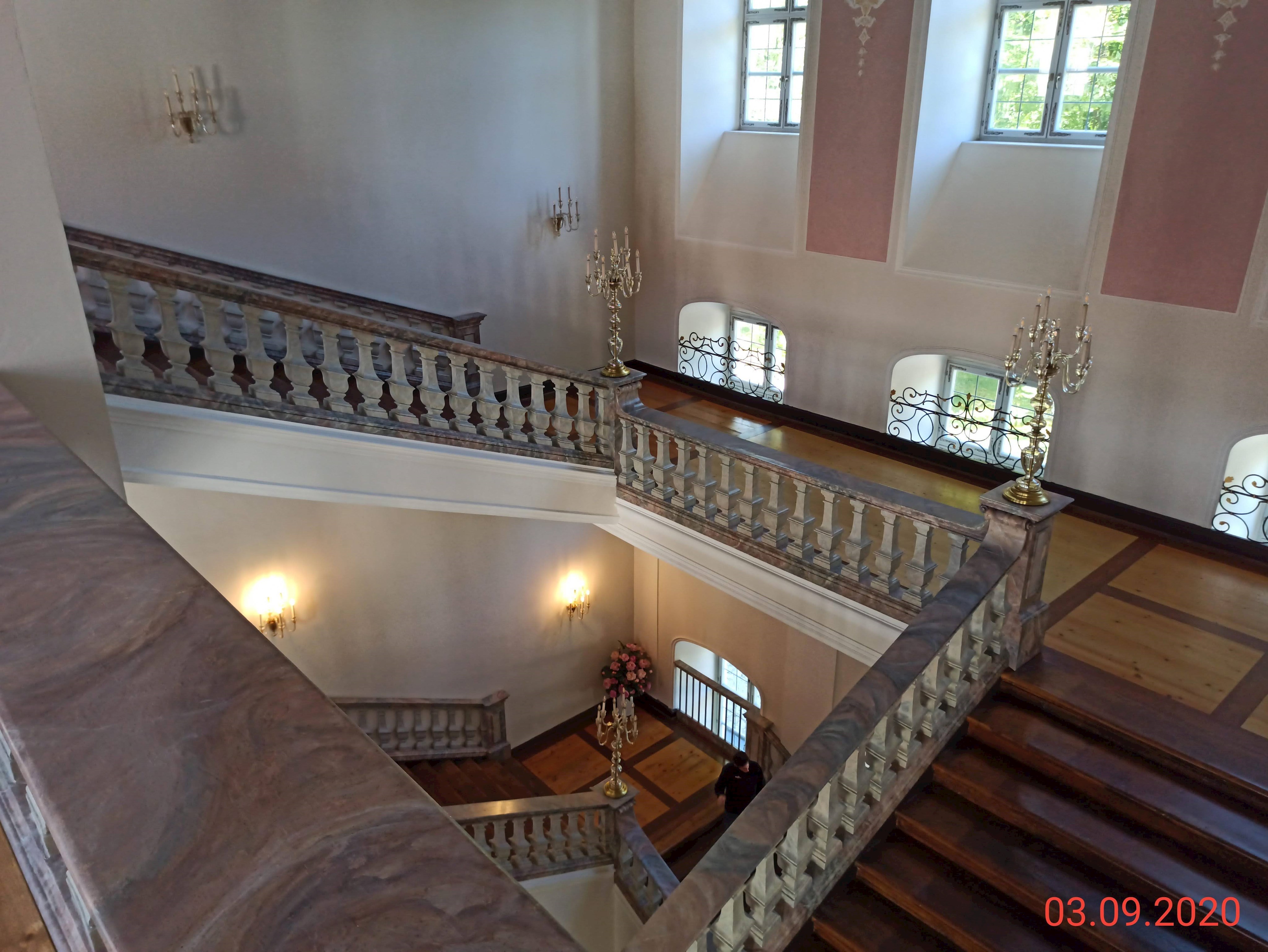 Sanierung der barocken Treppenanlage in Kloster Irsee abgeschlossen.